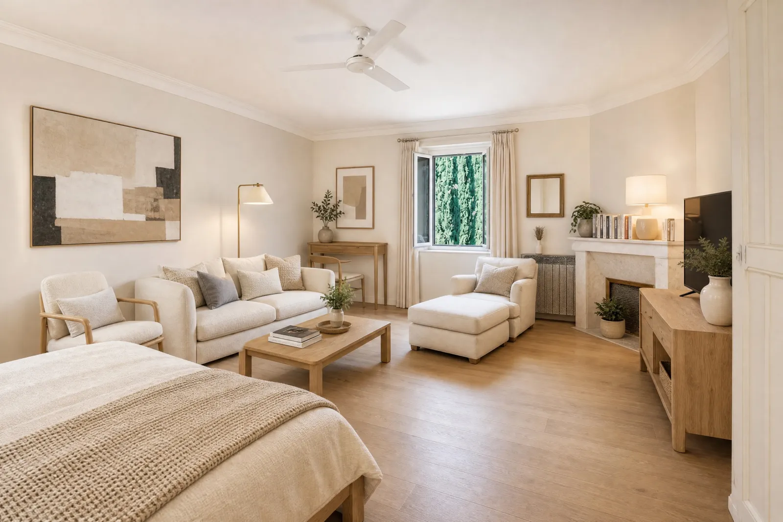 Chambre restylée par l'IA